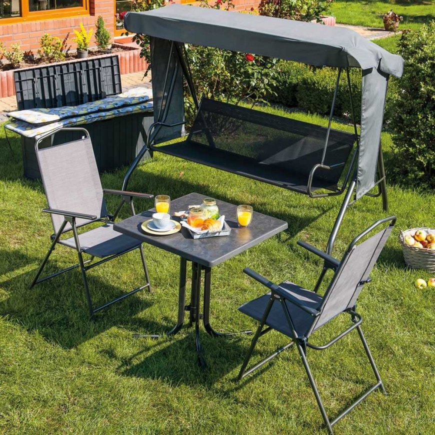 Table Dine & Relax 70 x 70 cm pizarra / anthracite PATIO