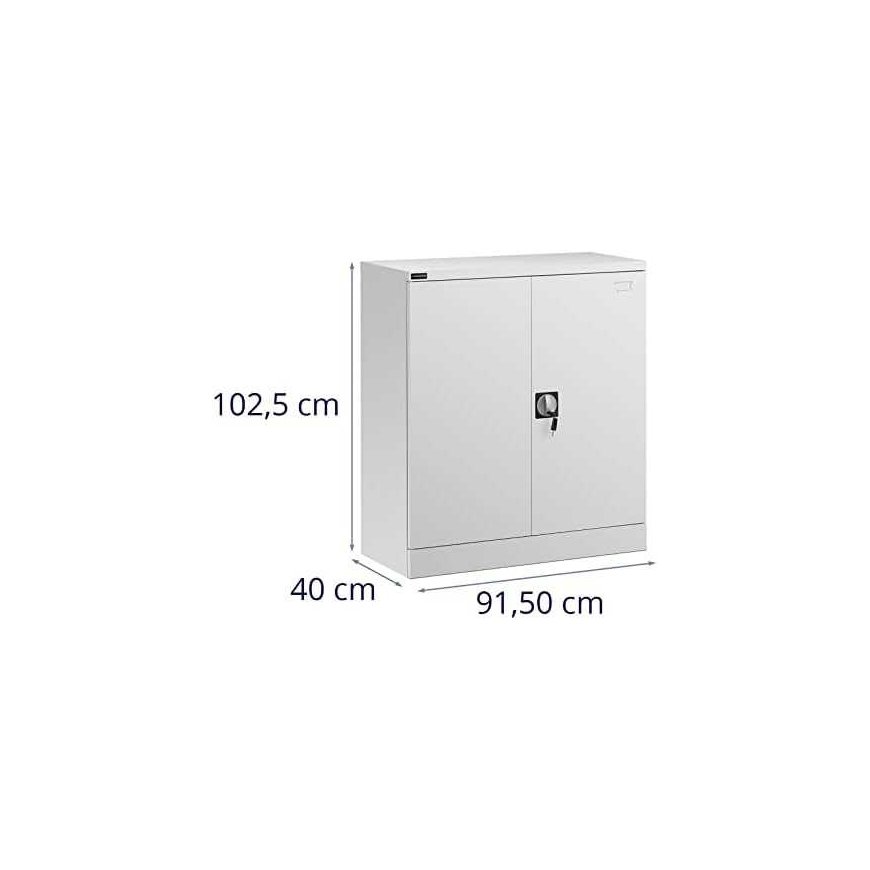 Frommstarck 2-shelf metal office cabinet for documents and files with key lock – 5