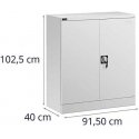 Frommstarck 2-shelf metal office cabinet for documents and files with key lock Frommstarck 2-shelf metal office cabinet for documents and files with key lock