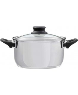 Stainless steel pot with lid Lima 26 cm DOMOTTI