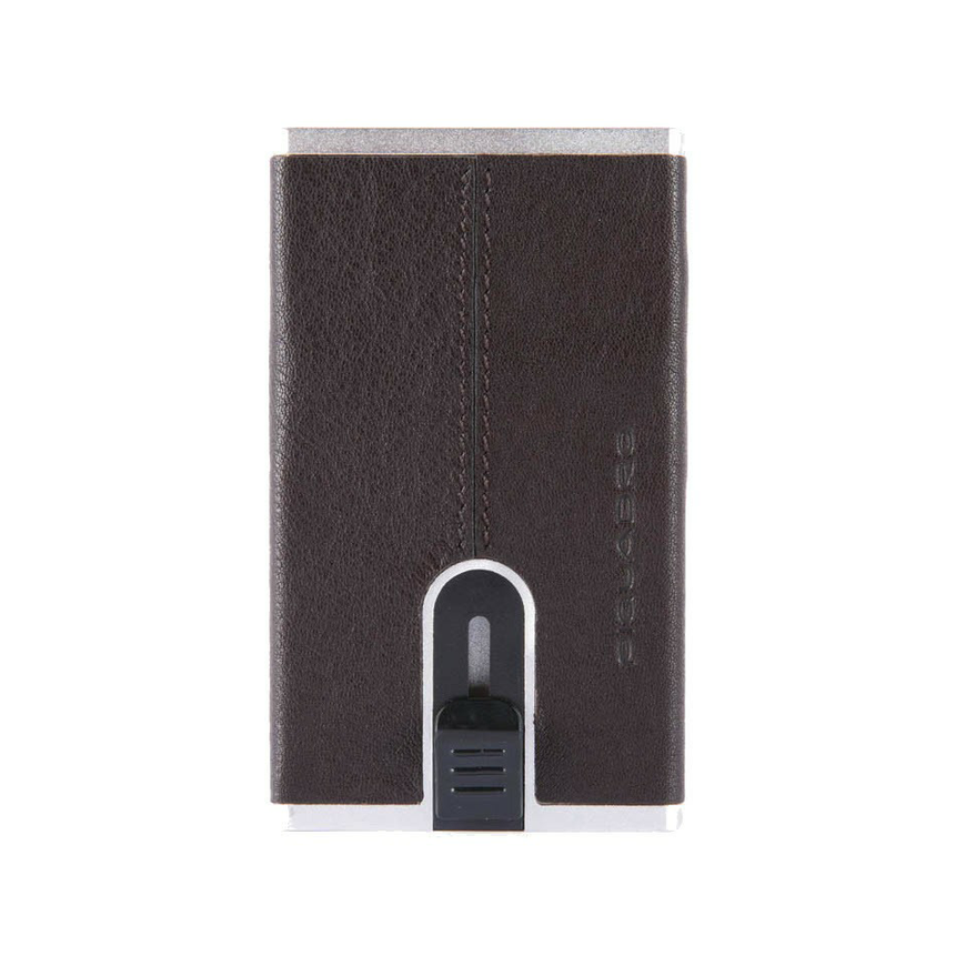 Piquadro, Juodas Square, Leather, Card Holder, Square Sliding System, PP4825B3R-TM, Brown, For Men – 3