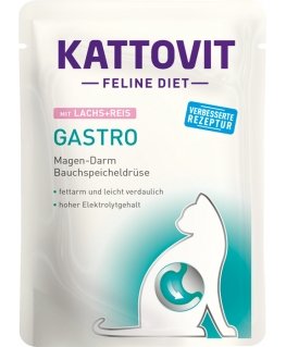 Kattovit Gastro sausas kačių maistas 85 g Suaugusių Ryžiai, Lašišos