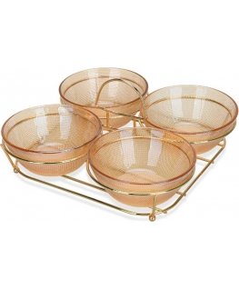Fissman Bowl set 4 pcs. in a metal stand