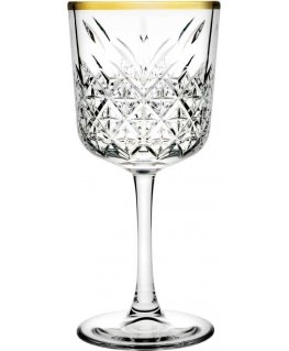 Komplet 4 kieliszków Timeless Gold do wina 330 ml PASABAHCE