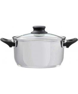 Stainless steel pot with lid Lima 18 cm DOMOTTI