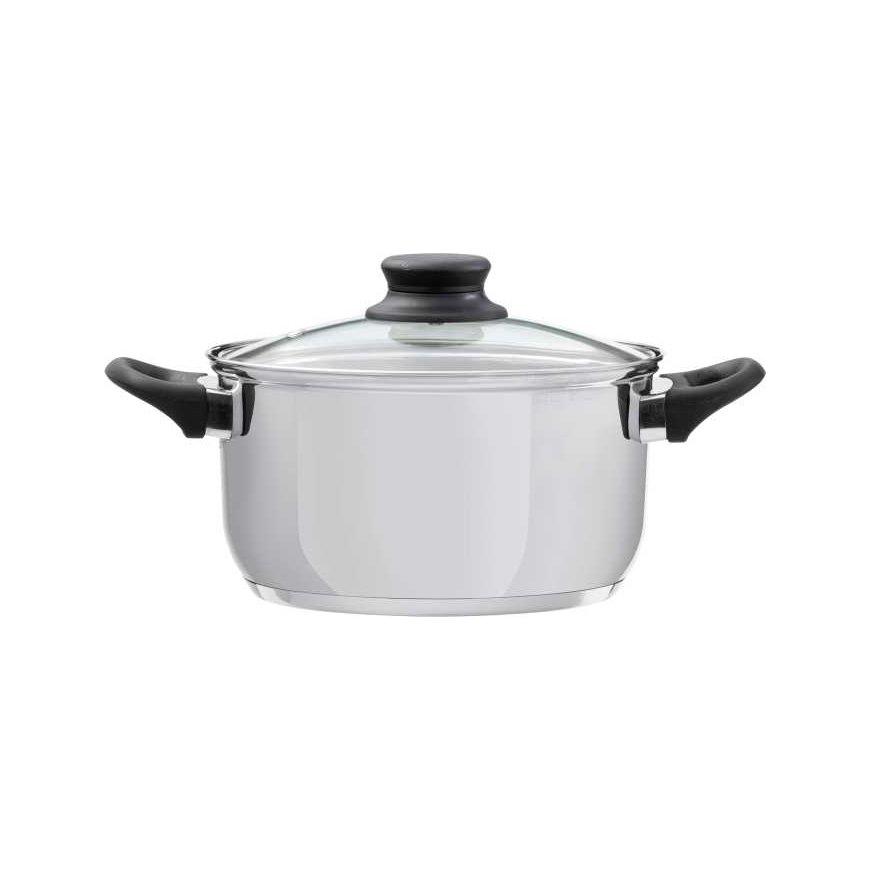 Puodas ze stali nierdzewnej su dangteliu Lima 18 cm DOMOTTI
