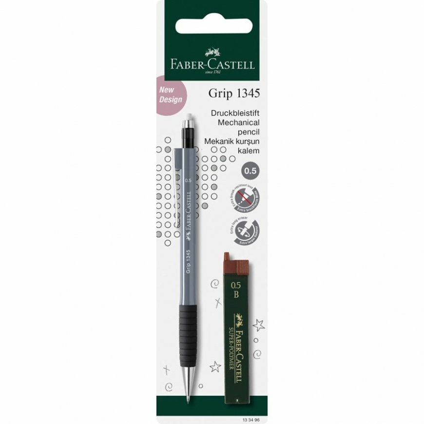 Faber-Castell Grip 1345 lyijytäytekynä B 2 kpl – 3