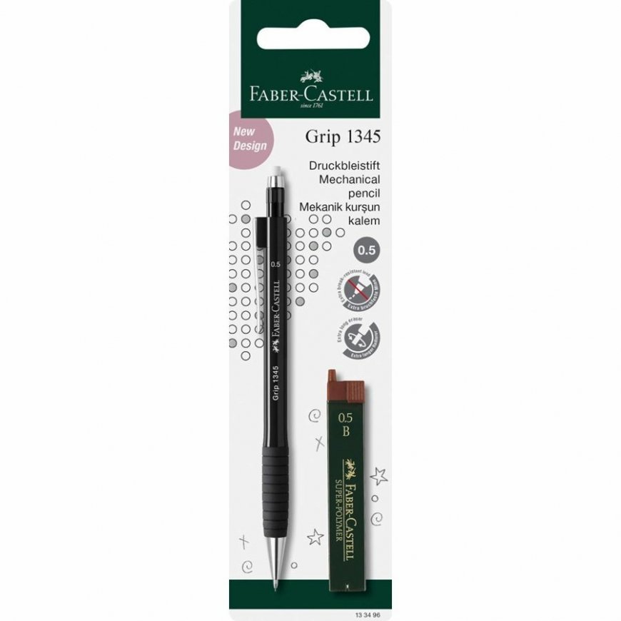 Faber-Castell Grip 1345 lyijytäytekynä B 2 kpl – 4