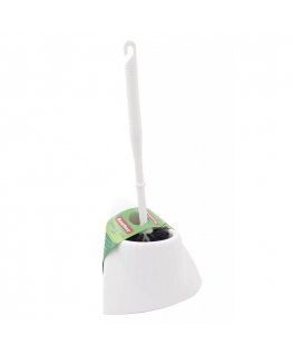 Toilet brush with corner holder