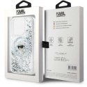 Case Karl Lagerfeld KLHMP15LLGKISGH iPhone 15 Pro 6.1" hardcase transparent Liquid Glitter Karl Head Magsafe