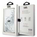 Dėklas Karl Lagerfeld KLHMP15LLGKISGH iPhone 15 Pro 6.1" hardcase transparent Liquid Glitter Karl Head Magsafe