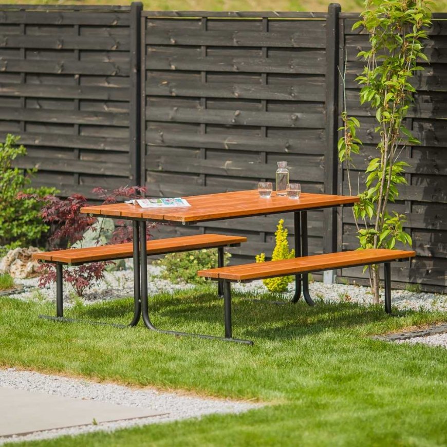 Picnic table 172 x 150 x 73 cm PATIO