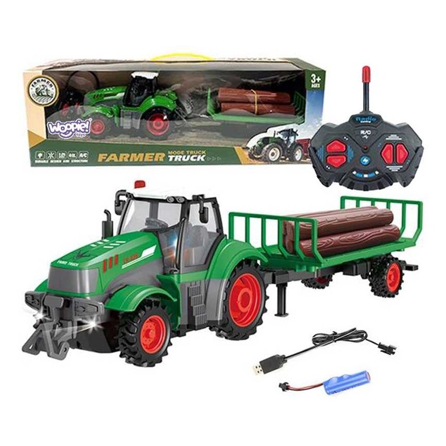 WOOPIE nuotoliniu būdu valdomas traktorius ir priekaba RC – mastelis 1:24 – 5