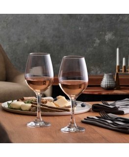 Set of 6 Amber wine glasses 295 ml PASABAHCE