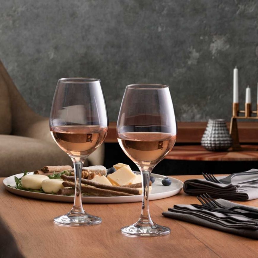 Set of 6 Amber wine glasses 295 ml PASABAHCE