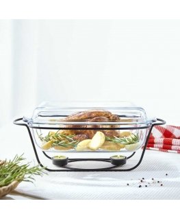Naczynie żaroodporne with podgrzewaczem Saule 5.3 l black AMBITION