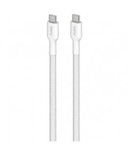 Cable Puro Braided USB-C/USB-C 240W, 2m, white