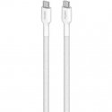Kabelis Puro Braided USB-C/USB-C 240W, 2m, baltas Kabelis Puro Braided USB-C/USB-C 240W, 2m, baltas