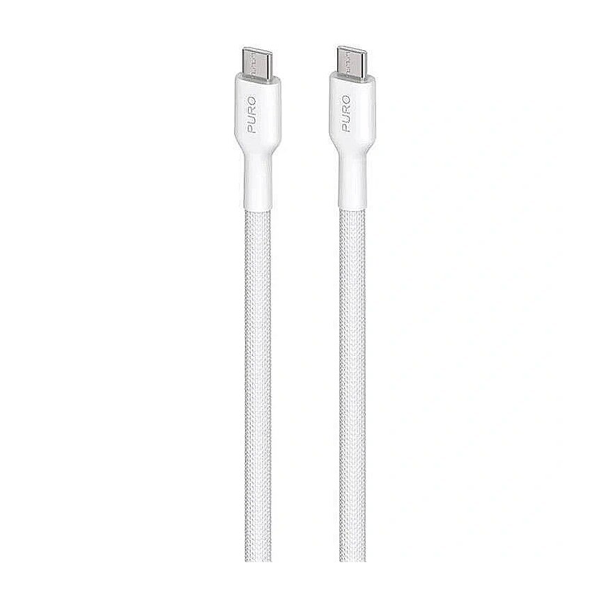 Kabelis Puro Braided USB-C/USB-C 240W, 2m, baltas – 2