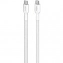 Kabelis Puro Braided USB-C/USB-C 240W, 2m, baltas Kabelis Puro Braided USB-C/USB-C 240W, 2m, baltas