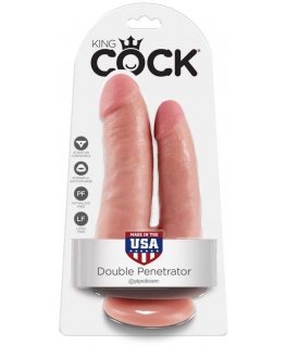 Pipedreams KING COCK DOUBLE PENETRATOR FLESH