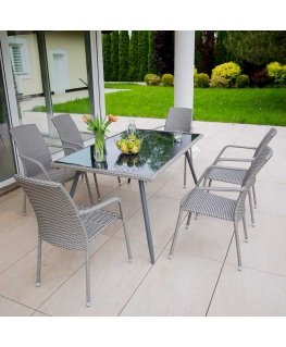 Stół Lupus 150 x 90 x 73 cm gray PATIO