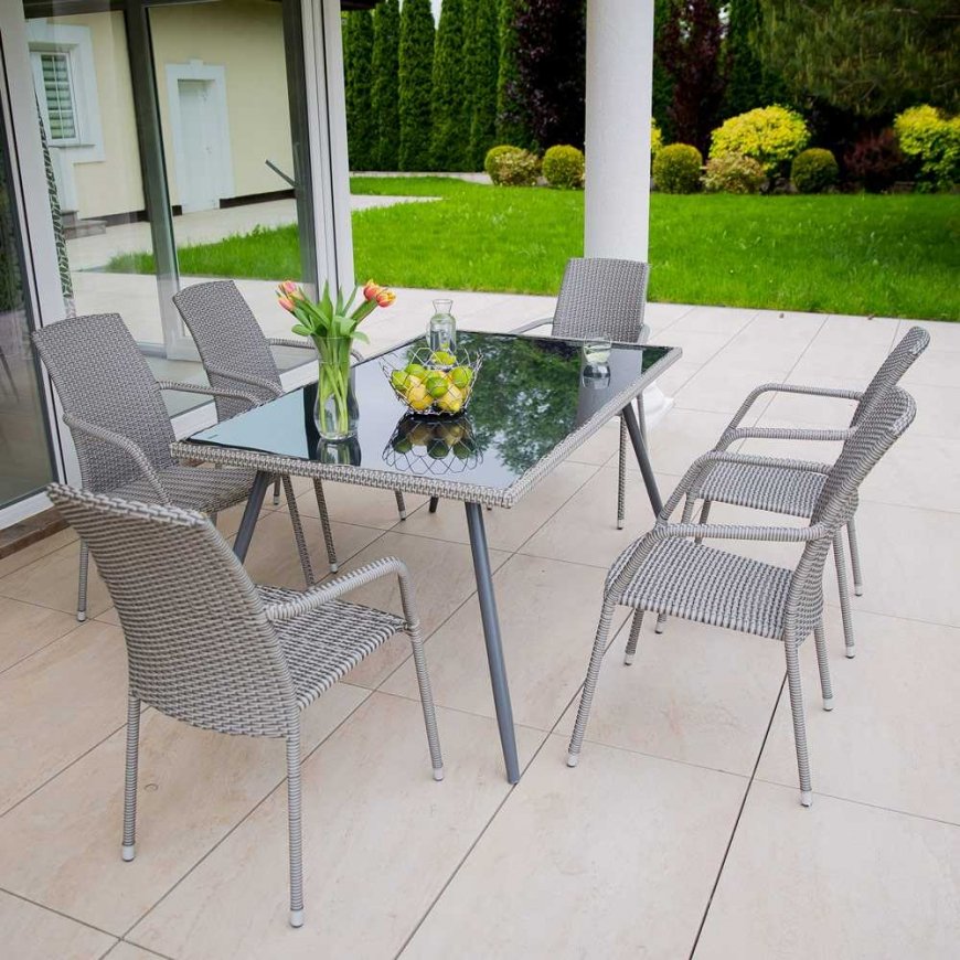 Stół Lupus 150 x 90 x 73 cm gray PATIO