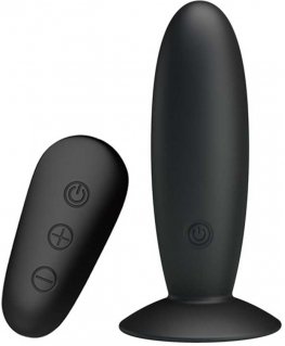 LYBAILE MR Play super-smooth vibrating butt plug Juodas