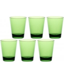 Rose&Tulipani Set 6 szklanek Fiaba - Green, 440 ml