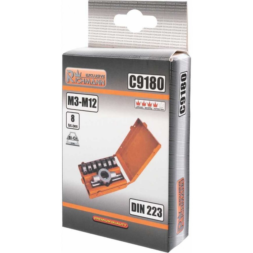 Grąžtas Richmann Sriegpjovių rinkinys M3-M12, 8 vnt. – 5