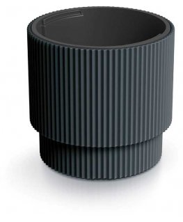 Donica ogrodowa with insert Milly 39.5 x 39.5 x 37.5 cm anthracite PROSPERPLAST