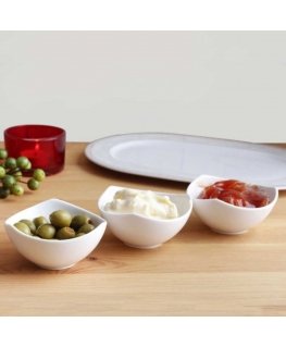 Set of 3 salad bowls Salsa 9.5 cm white AMBITION