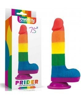 LOVETOY Prider Dildo 7.5' Colorful