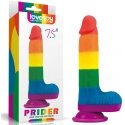 LOVETOY Prider Dildo 7.5' Colorful LOVETOY Prider Dildo 7.5' Colorful
