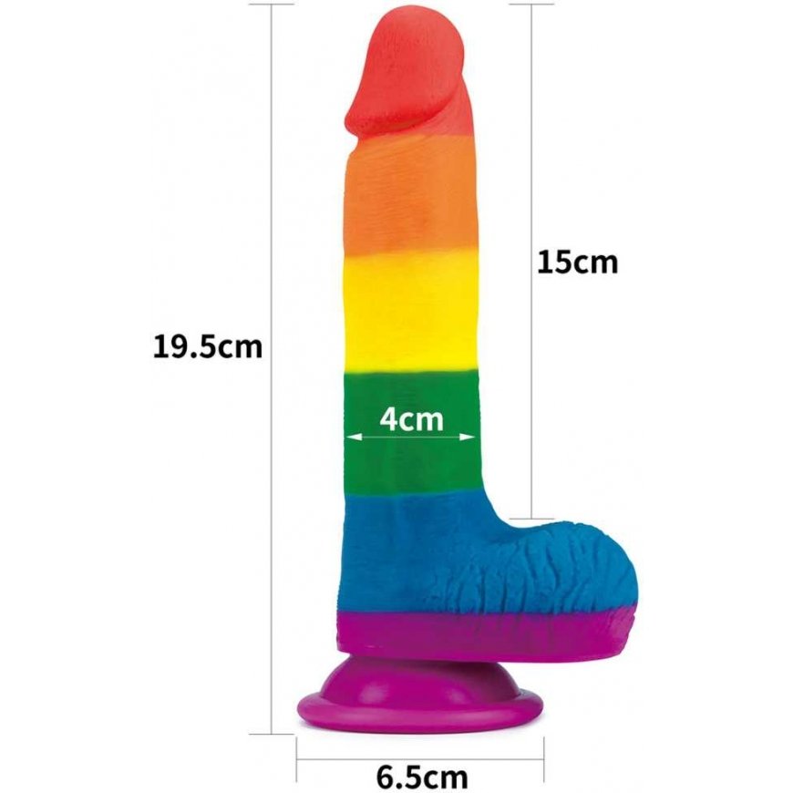 LOVETOY Prider Dildo 7.5' Colorful – 2