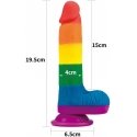 LOVETOY Prider Dildo 7.5' Colorful LOVETOY Prider Dildo 7.5' Colorful