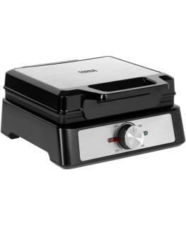 TEESA waffle maker, 2 waffles, 1600W, stainless steel, power regulation