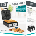 TEESA waffle maker, 2 waffles, 1600W, stainless steel, power regulation TEESA waffle maker, 2 waffles, 1600W, stainless steel, power regulation