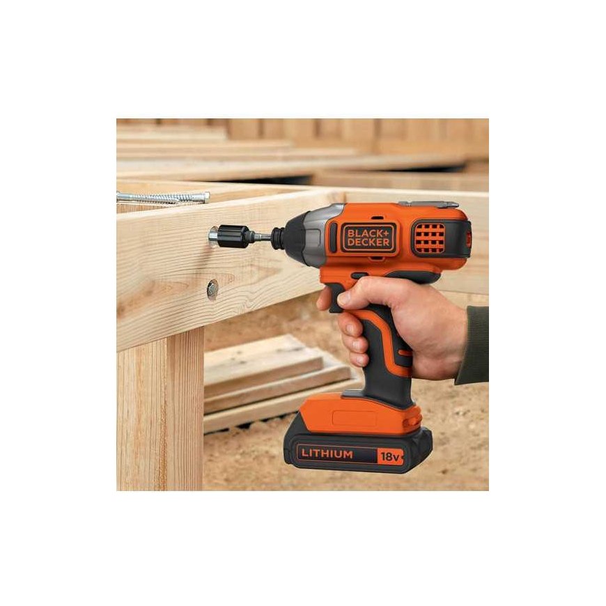 Black & Decker Impact screwdriver Juodas - Decker bdcim18d1a-qw 115 Nm – 2
