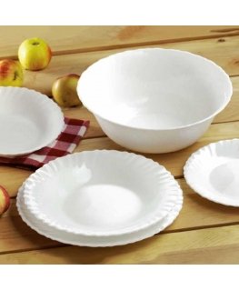 Serwis obiadowy dla 12 osob Feston 41-elementowy (platerz deep 23 cm) LUMINARC