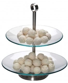 Leila two-tier glass tortina 25 cm AMBITION