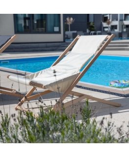 Leżak sodo drawniany Gozo Premium ecru PATIO