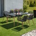 Lauko baldų komplektas Rinkinys mebli ogrodowych Luc juoda PATIO Lauko baldų komplektas Rinkinys mebli ogrodowych Luc juoda PATIO