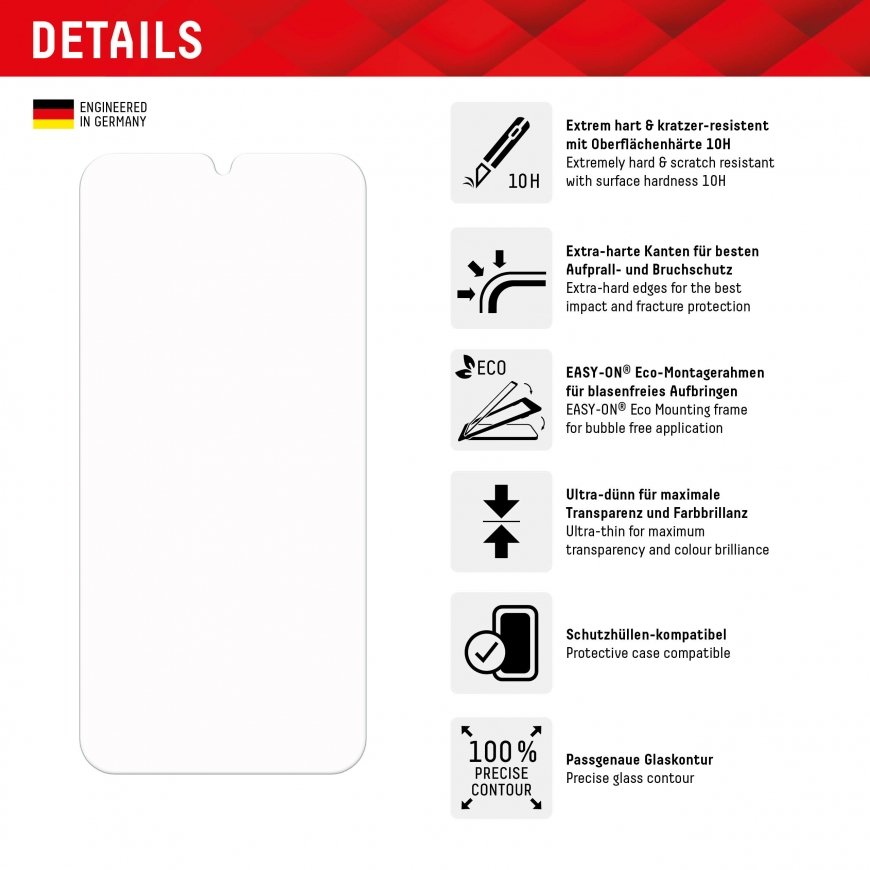 Displex 01925 Mobiiltelefon ekraani- või seljakaitse Selge ekraanikaitse Samsung 1 tk – 2
