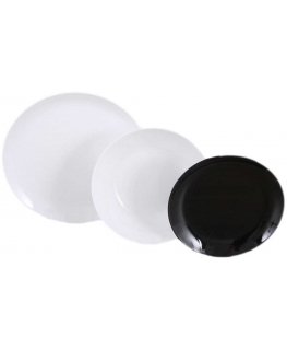 Komplet obiadowy Valencia White & Black 18-element AMBITION