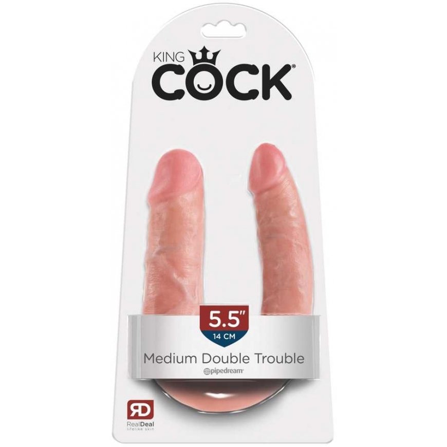 Pipedreams KING COCK U SHAPE MEDIUM DOUBLE TROUBLE FLESH – 2