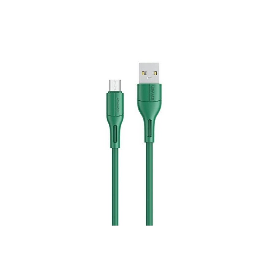 USAMS Kabel U68 microUSB 2A Fast Charge 1m zielony|green SJ502US – 2