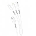 DUDAO L8s Upgrade 3in1 USB cable USB kabelis 1,2 m USB A USB C/Micro USB-A/Lightning Balta DUDAO L8s Upgrade 3in1 USB cable USB kabelis 1,2 m USB A USB C/Micro USB-A/Lightning Balta