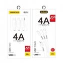 DUDAO L8s Upgrade 3in1 USB cable USB кабель 1,2 m USB A USB C/Micro USB-A/Lightning Белый