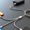 DUDAO L8s Upgrade 3in1 USB cable USB kabelis 1,2 m USB A USB C/Micro USB-A/Lightning Balta DUDAO L8s Upgrade 3in1 USB cable USB kabelis 1,2 m USB A USB C/Micro USB-A/Lightning Balta